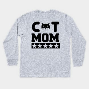 Cat Mom T Shirt For Women Men Kids Long Sleeve T-Shirt